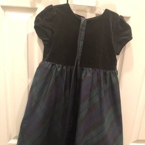 Pretty size 5 plaid and black velvet dress